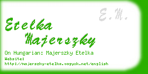 etelka majerszky business card